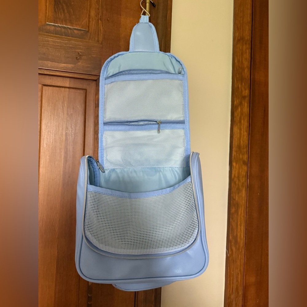 Light Blue Hanging Organizer Toiletry, Cosmetics and Jewelry Bag